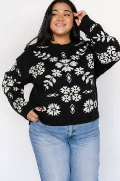 Baltic Born Elsa Sweater | Black + Off White