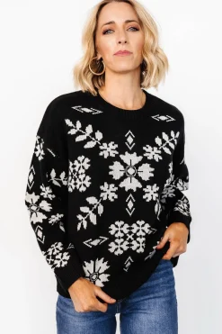 Baltic Born Elsa Sweater | Black + Off White