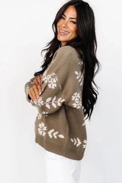 Baltic Born Elsa Sweater | Olive + Off White