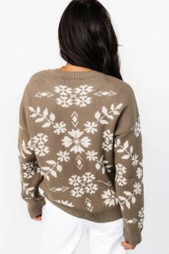 Baltic Born Elsa Sweater | Olive + Off White
