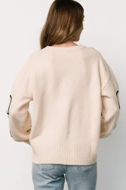 Baltic Born Elsie Ribbon Sweater | Cream + Black
