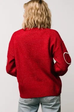 Baltic Born Elsie Ribbon Sweater | Red + Ivory