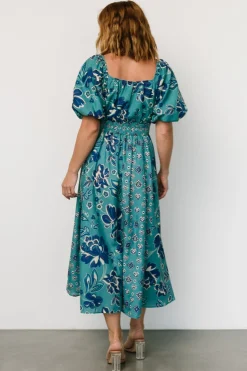 Baltic Born Elyse Midi Dress | Teal + Blue Multi