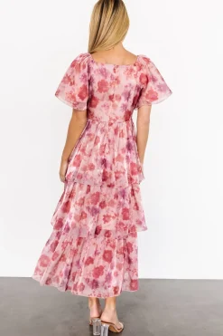Baltic Born Emeline Tiered Maxi Dress | Mauve Multi