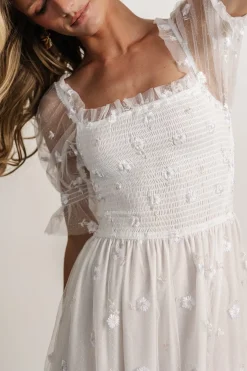 Baltic Born Emilia Embroidered Dress | Off White