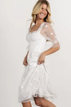 Baltic Born Emilia Embroidered Dress | Off White