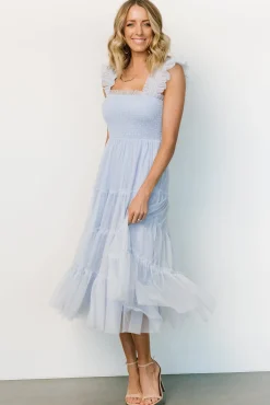 Baltic Born Emma Smocked Tulle Dress | Light Blue