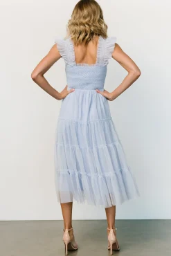 Baltic Born Emma Smocked Tulle Dress | Light Blue