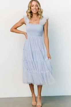 Baltic Born Emma Smocked Tulle Dress | Light Blue