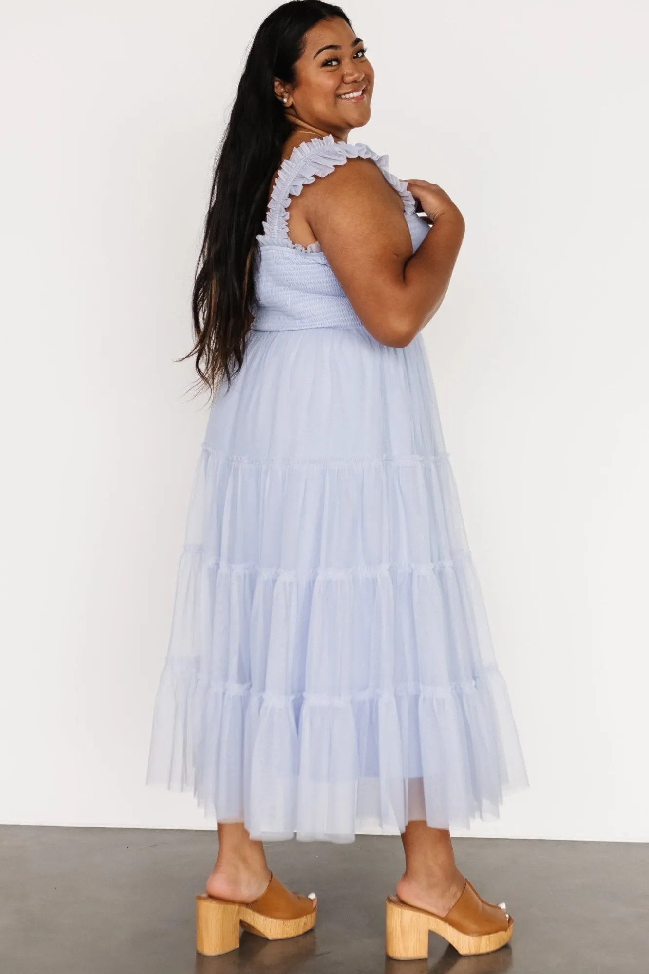 Baltic Born Emma Smocked Tulle Dress | Light Blue