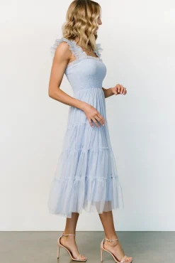 Baltic Born Emma Smocked Tulle Dress | Light Blue
