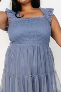 Baltic Born Emma Smocked Tulle Dress | Slate Blue