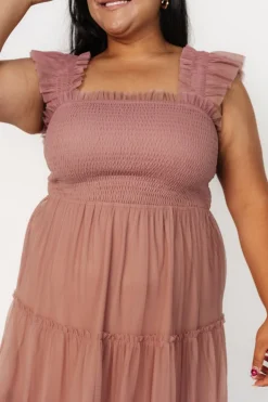 Baltic Born Emma Smocked Tulle Dress | Dusty Rose
