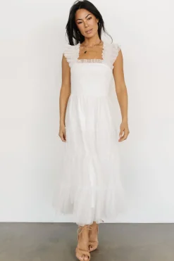 Baltic Born Emma Smocked Tulle Dress | Off White