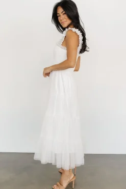 Baltic Born Emma Smocked Tulle Dress | Off White