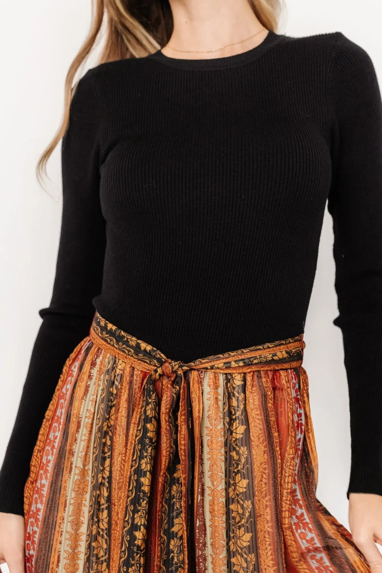 Baltic Born Emryn Sweater Dress | Black + Multi Print
