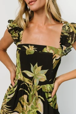 Baltic Born Encinitas Maxi Dress | Tropical Green + Black