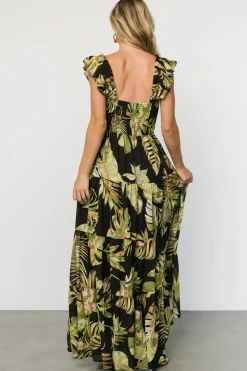 Baltic Born Encinitas Maxi Dress | Tropical Green + Black
