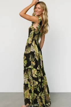 Baltic Born Encinitas Maxi Dress | Tropical Green + Black