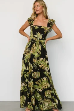 Baltic Born Encinitas Maxi Dress | Tropical Green + Black