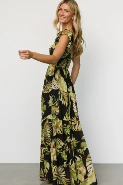 Baltic Born Encinitas Maxi Dress | Tropical Green + Black