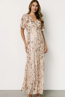 Baltic Born Esme Sequin Dress | Rose Gold