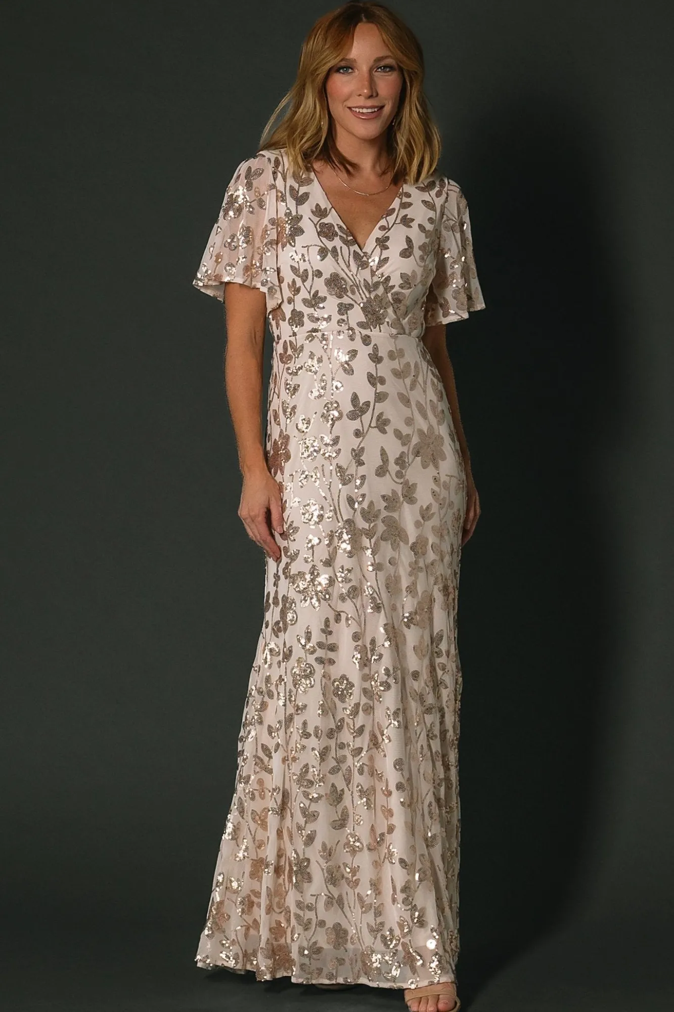 Baltic Born Esme Sequin Dress | Rose Gold