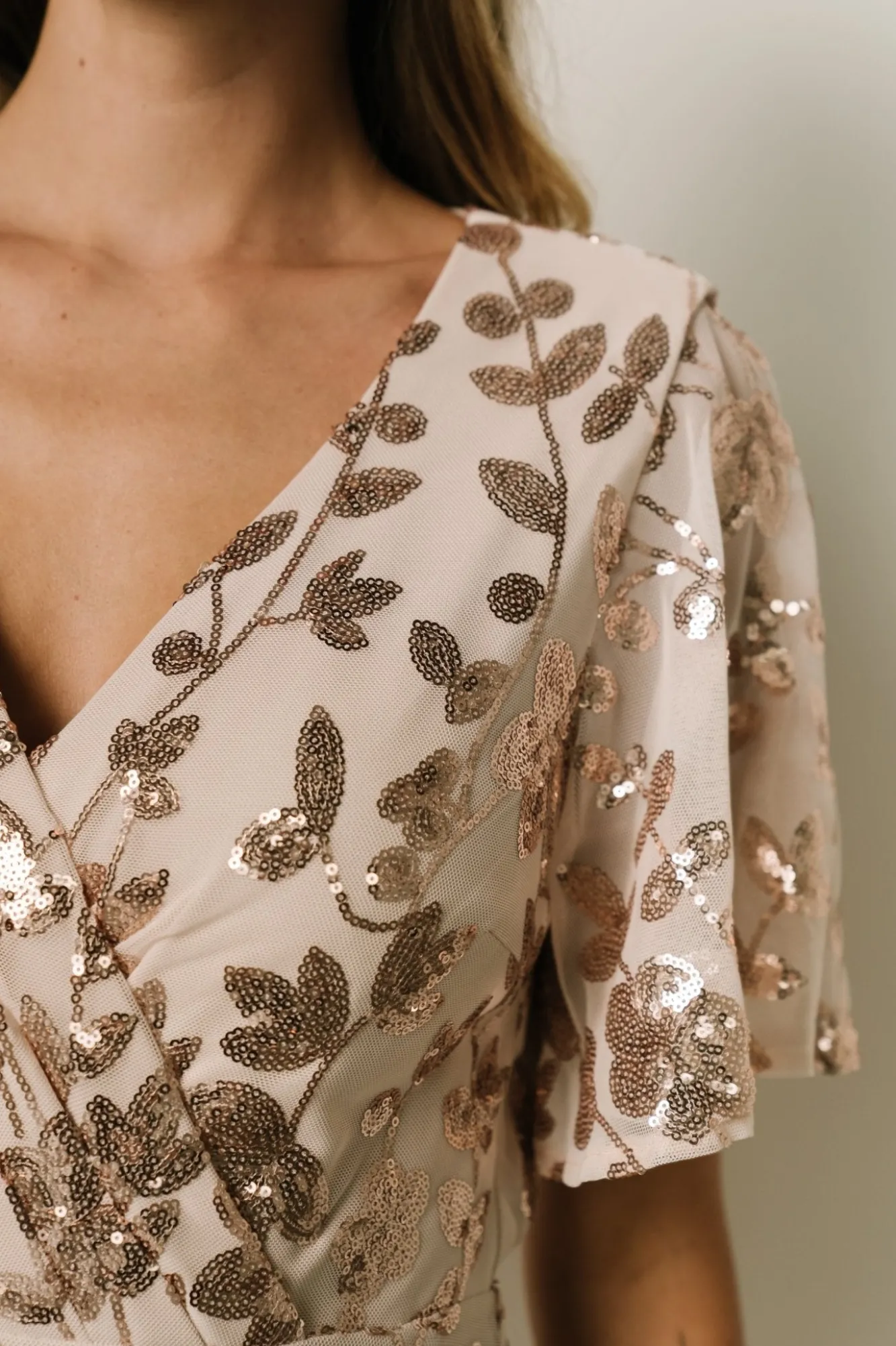 Baltic Born Esme Sequin Dress | Rose Gold