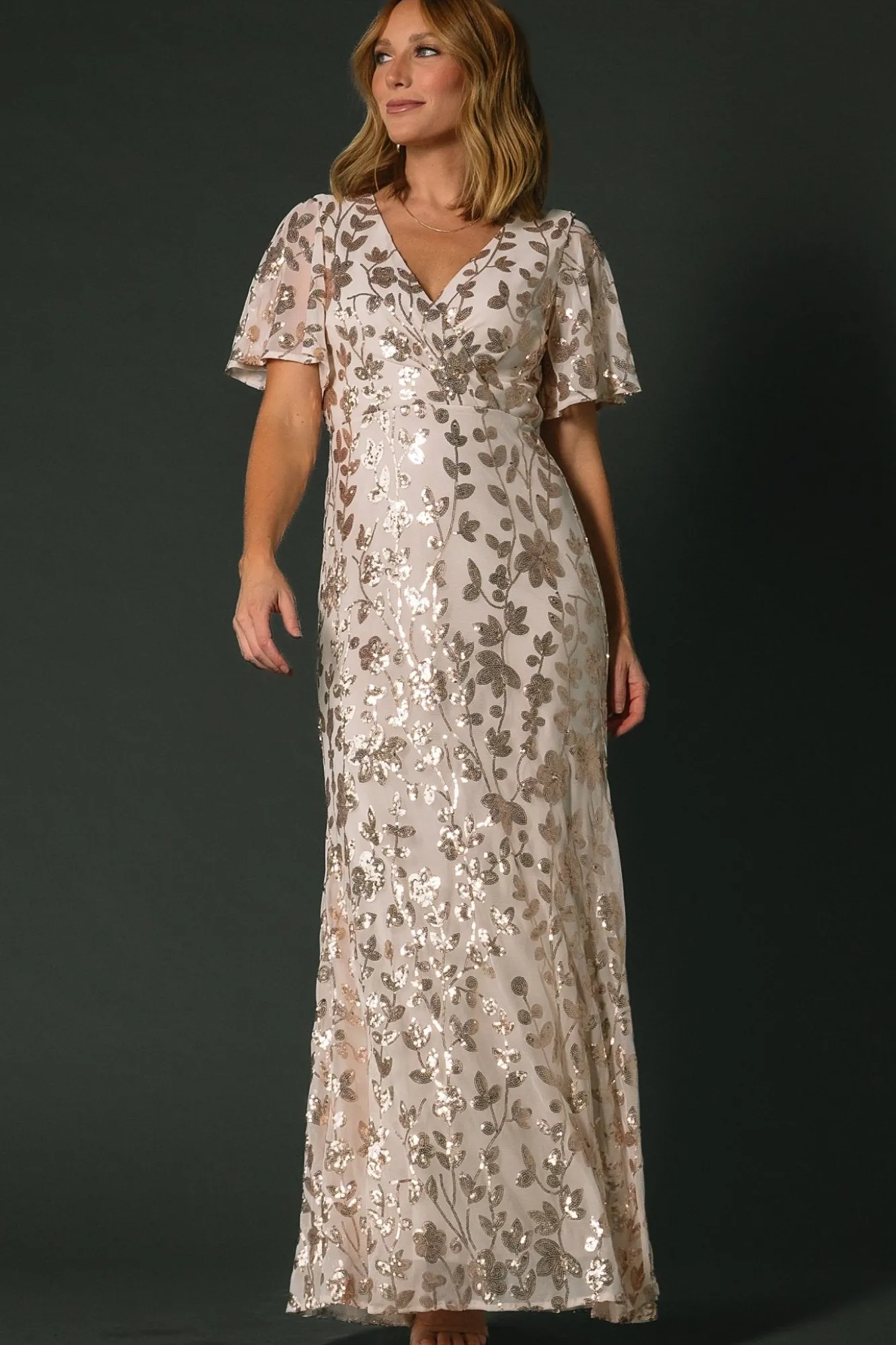Baltic Born Esme Sequin Dress | Rose Gold