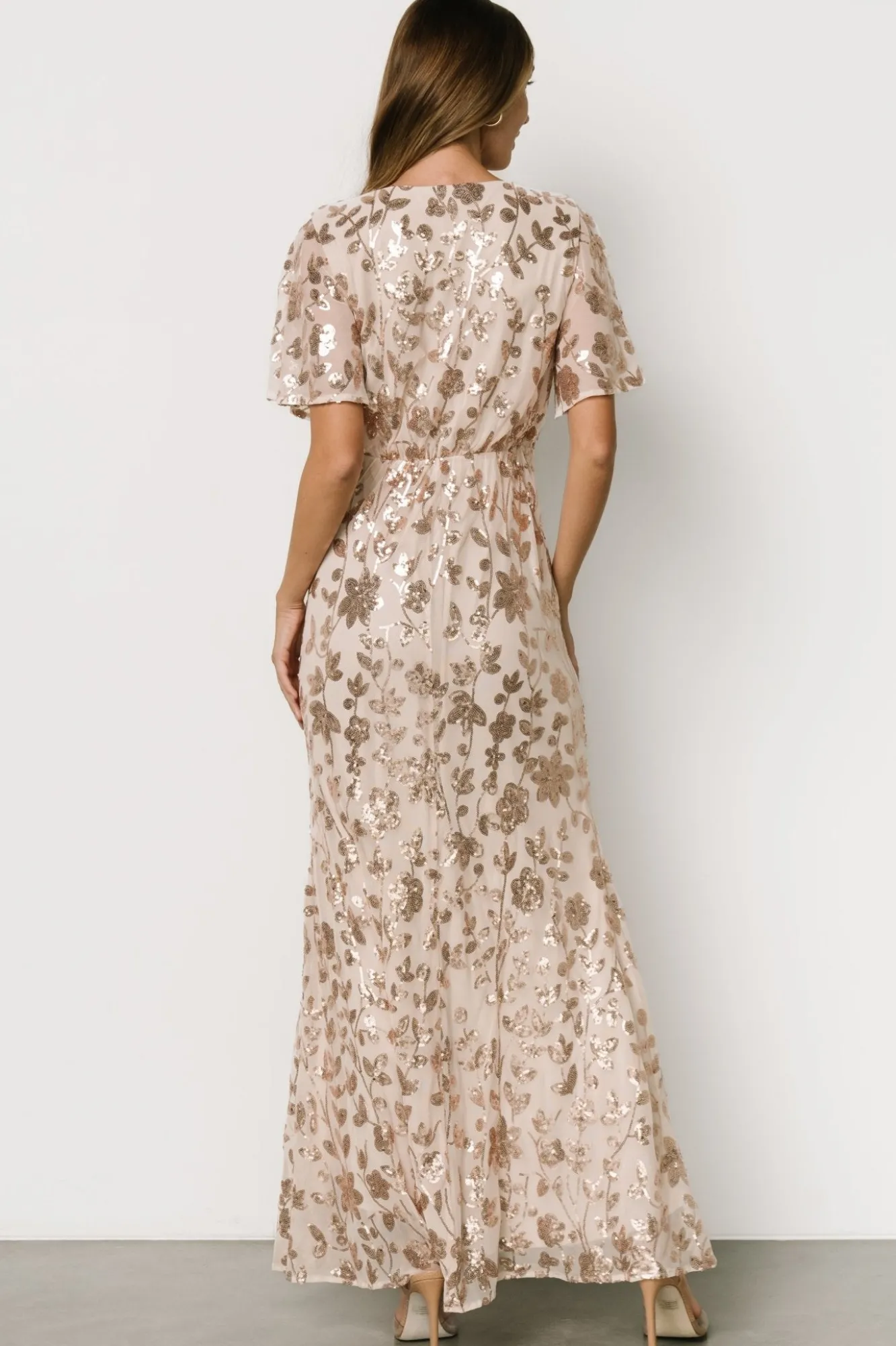 Baltic Born Esme Sequin Dress | Rose Gold