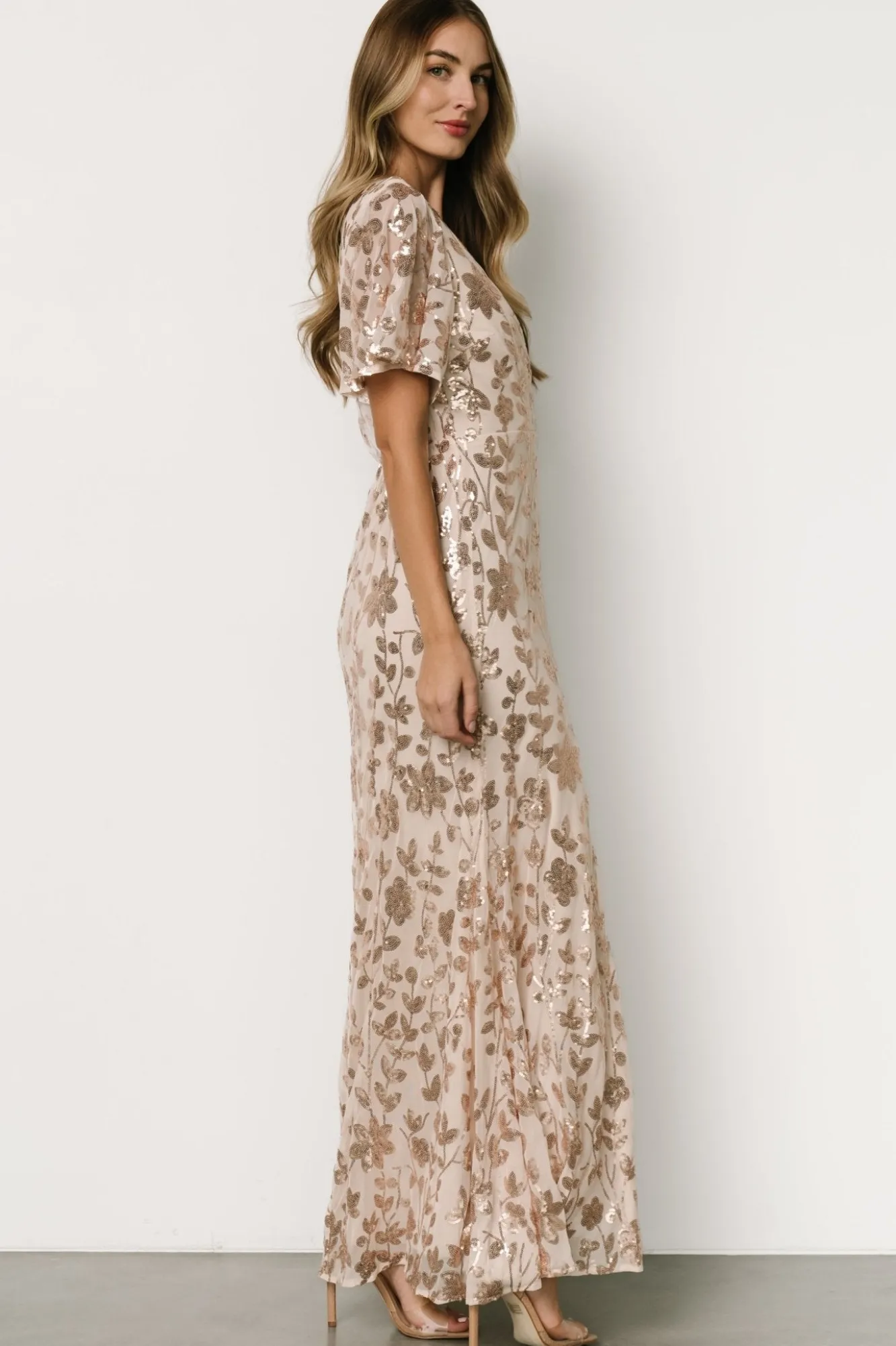 Baltic Born Esme Sequin Dress | Rose Gold