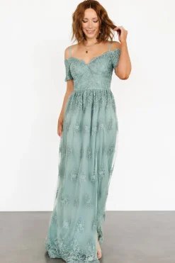 Baltic Born Esperanza Tulle Embroidered Maxi Dress |
