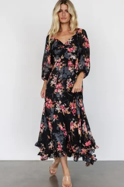 Baltic Born Estefania Maxi Dress | Black Floral