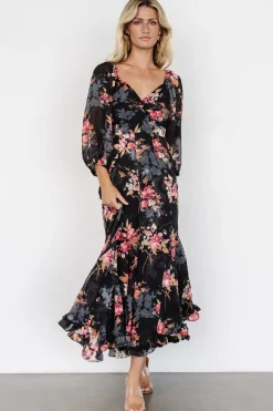 Baltic Born Estefania Maxi Dress | Black Floral