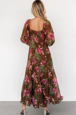 Baltic Born Estefania Maxi Dress | Brown Floral