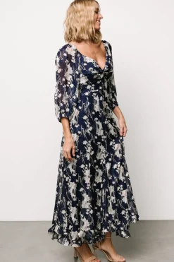 Baltic Born Estefania Maxi Dress | Navy + Off White Floral