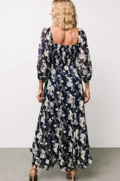 Baltic Born Estefania Maxi Dress | Navy + Off White Floral