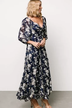 Baltic Born Estefania Maxi Dress | Navy + Off White Floral