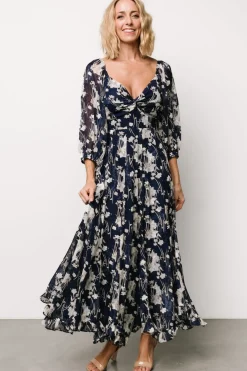 Baltic Born Estefania Maxi Dress | Navy + Off White Floral