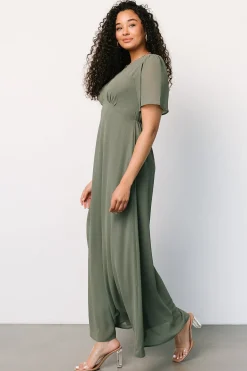 Baltic Born Esti Maxi Dress | Dark Sage