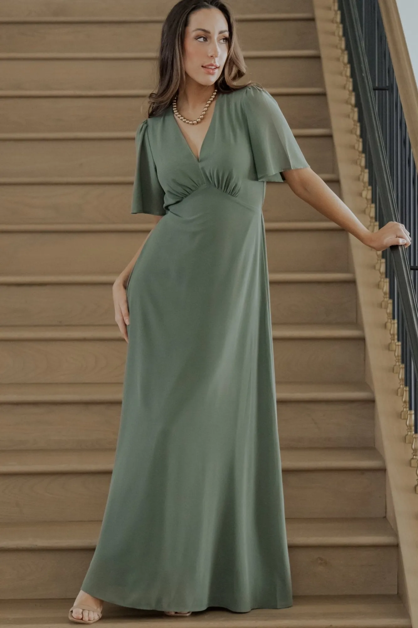 Baltic Born Esti Maxi Dress | Dark Sage
