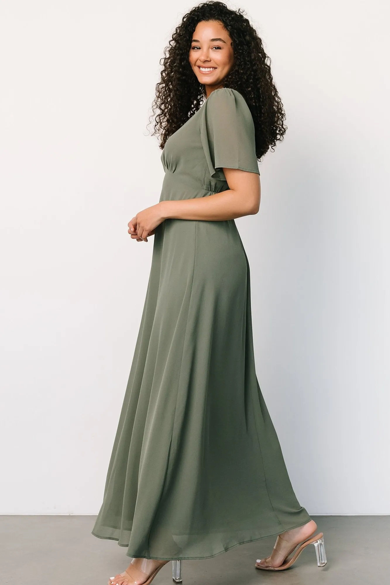 Baltic Born Esti Maxi Dress | Dark Sage