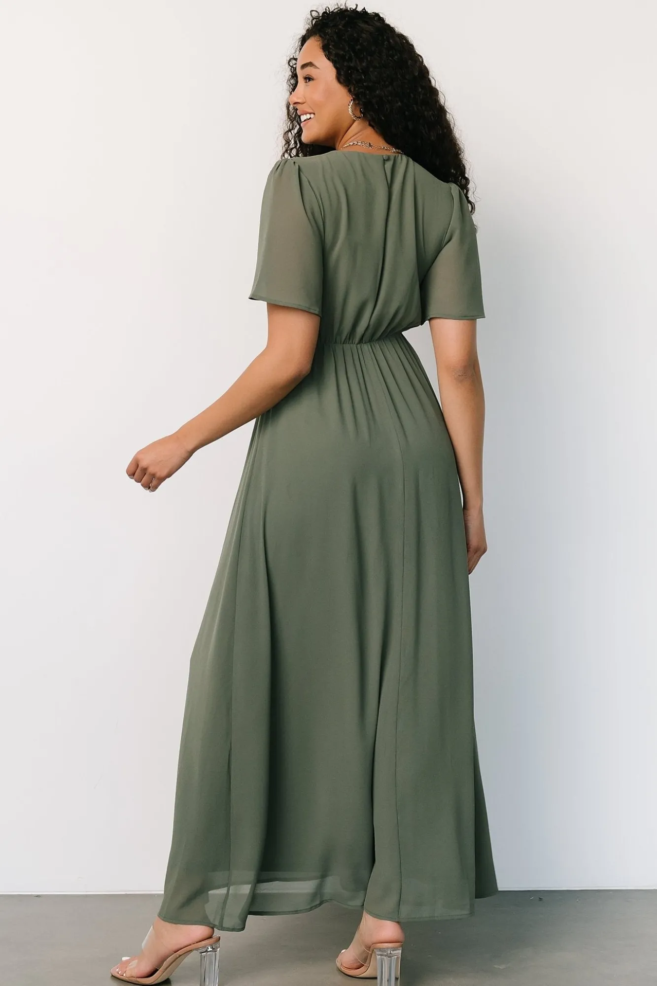 Baltic Born Esti Maxi Dress | Dark Sage