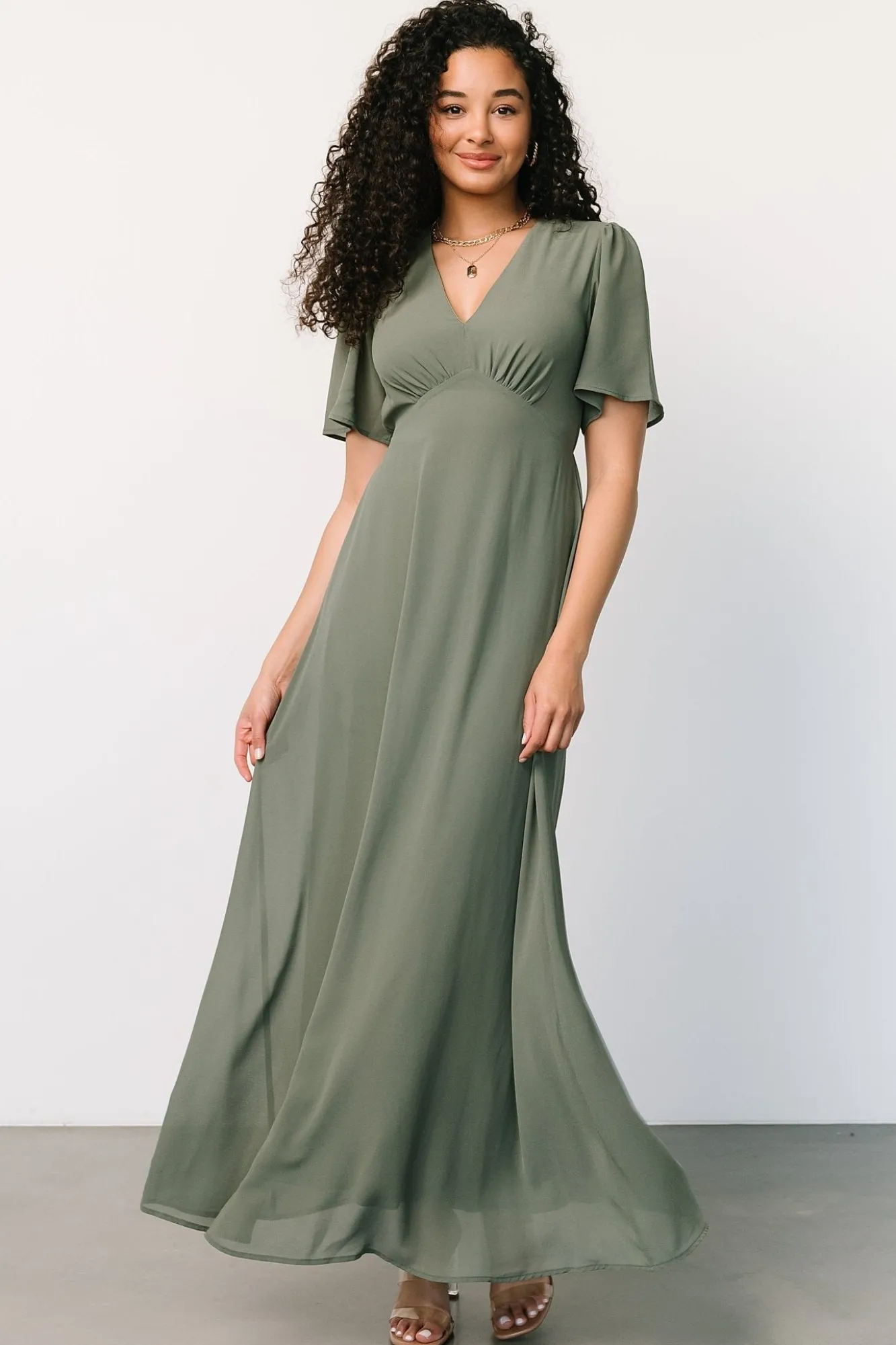 Baltic Born Esti Maxi Dress | Dark Sage