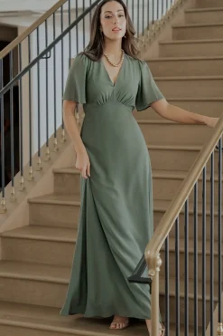 Baltic Born Esti Maxi Dress | Dark Sage