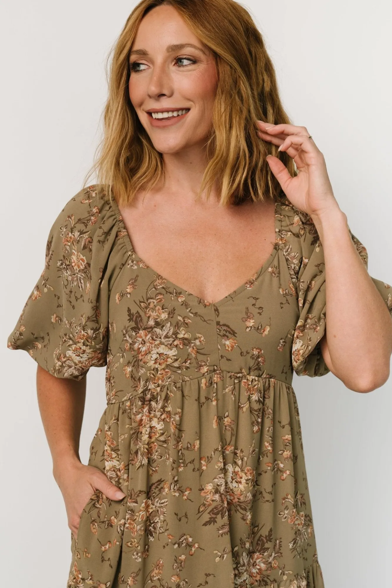 Baltic Born Evelette Dress | Olive Floral
