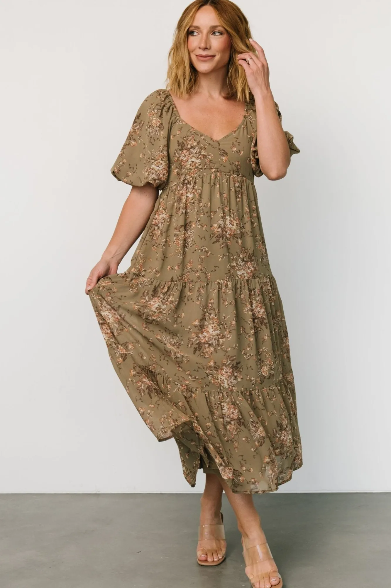 Baltic Born Evelette Dress | Olive Floral