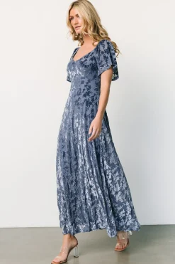 Baltic Born Everley Velvet Maxi Dress | Whisper Blue