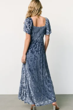 Baltic Born Everley Velvet Maxi Dress | Whisper Blue