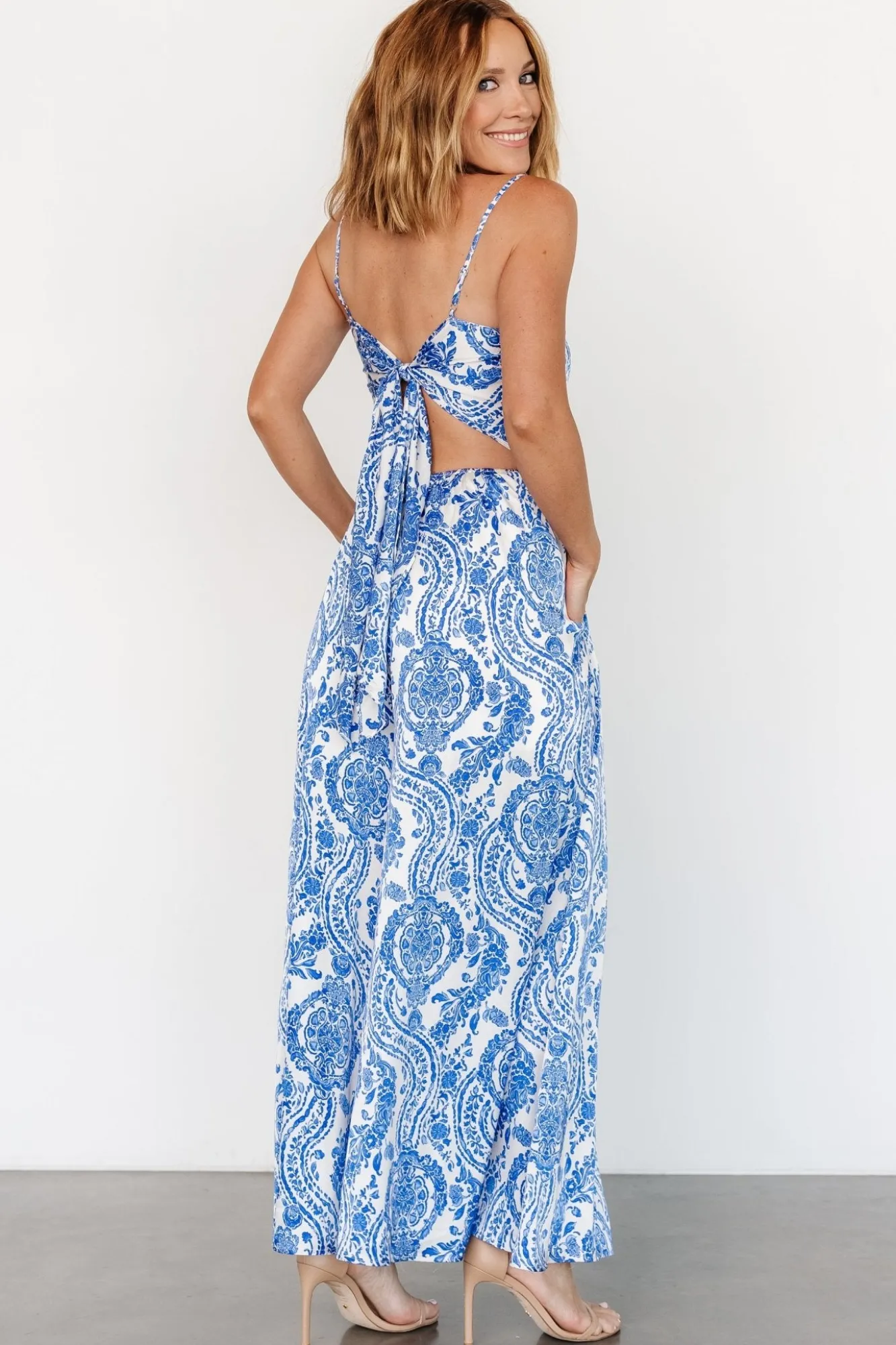 Baltic Born Evia Jumpsuit | Blue + White Print